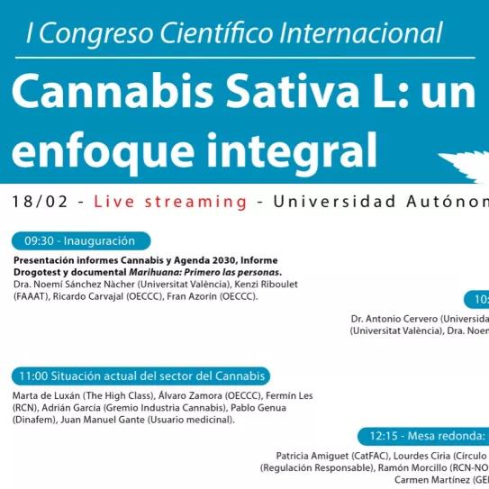 El 18 de febrero tendrá lugar un congreso multidisciplinar sobre la situación del cannabis