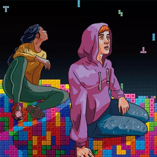 Vivir en un videojuego Ilustración de Cristóbal Fortúnez