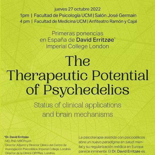 La UCM acoge una charla sobre las últimas investigaciones de la ciencia psicodélica