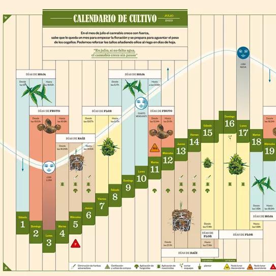 Calendario biodinámico de julio 2023 Cañamo 307