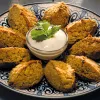 Falafel psicotrópico de lentejas con salsa tahini de yogur