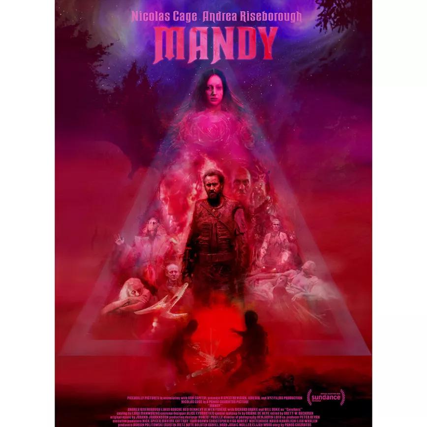 Mandy (2018):  Si quieres ver a Nicholas Cage desbocado es una de las mejores y más interesantes películas psicotrónicas del 2018, Mandy es la elección perfecta.
