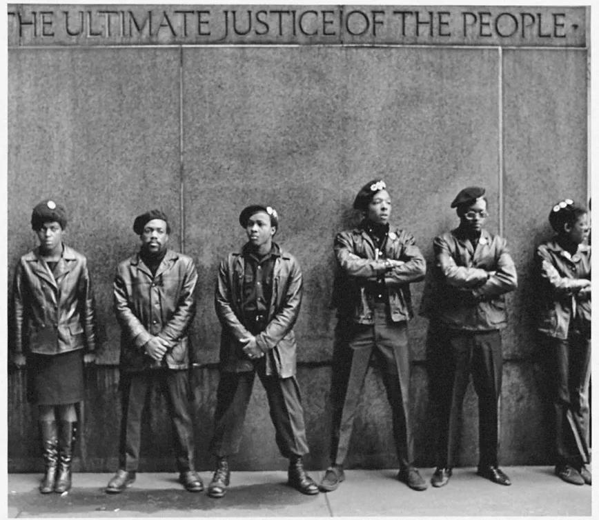 Panteras Negras en una demostración de protesta.