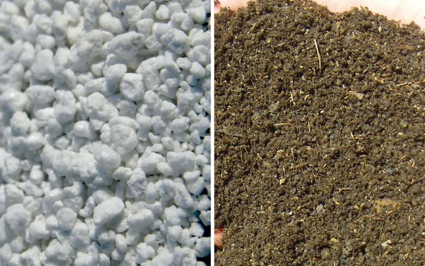 La perlita de buena calidad tiene poco polvo y gránulos no muy pequeños. El humus de lombriz es el ingrediente perfecto para el cultivador orgánico.