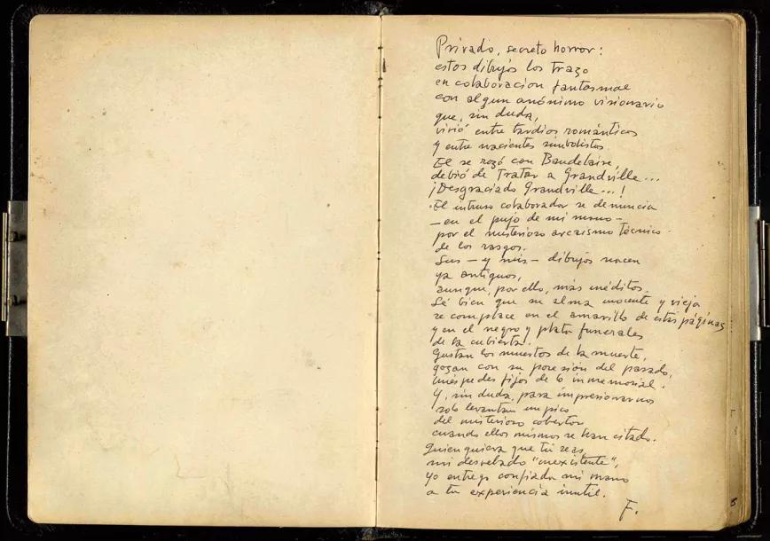 Hoja manuscrita de uno de los cuadernos de Nieva.