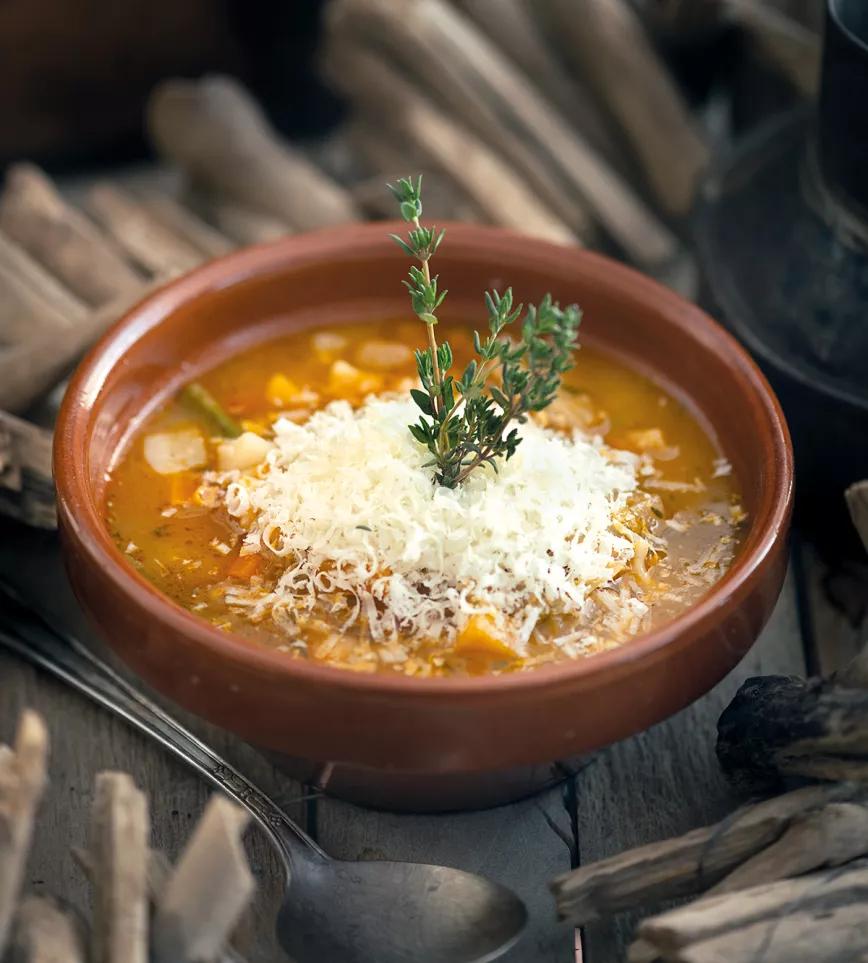 Sopa minestrone con Gary Payton 