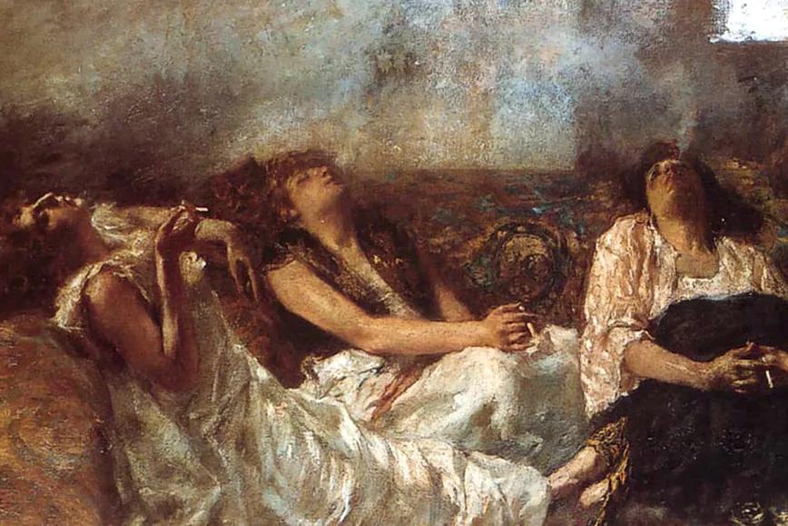Hashish Smokers de Gaetano Previati (1887)