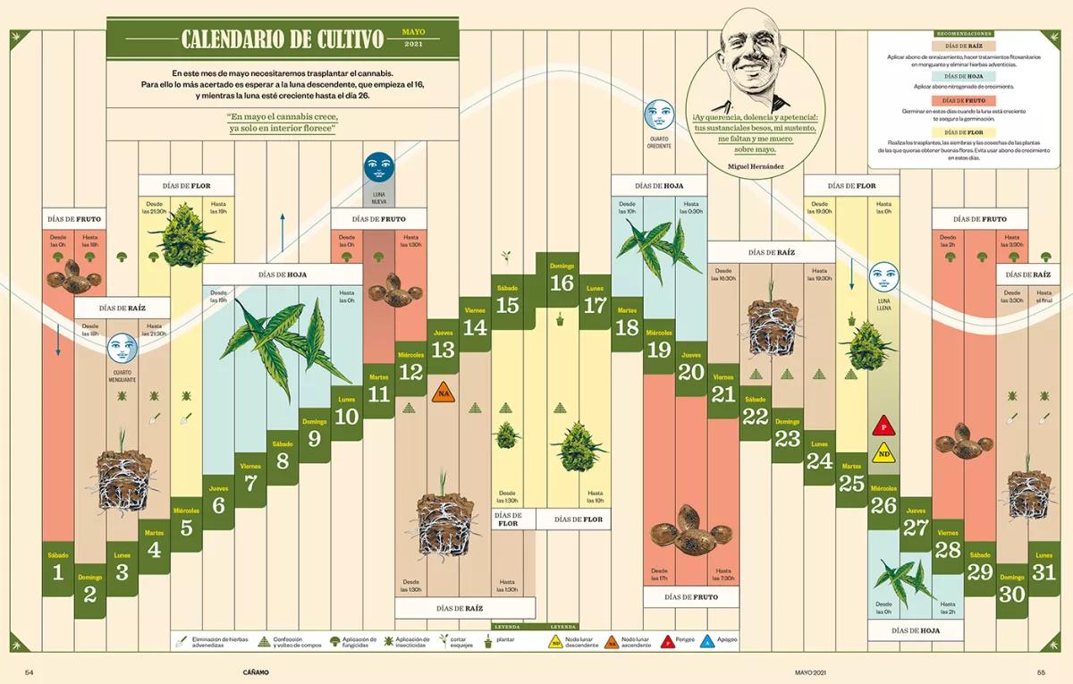 Calendario de cultivo biodinámico y lunario. Mayo: el mes de las hojas