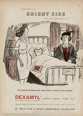 El Dexamyl, fármaco compuesto por amobarbital sódico y sulfato de dextroanfetamina, le permite a Sender “trabajar más y mejor que sin ella”.