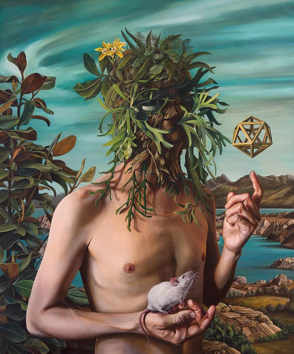 La magia entre nosotros (óleo sobre tela, 120x100cm, 2020).