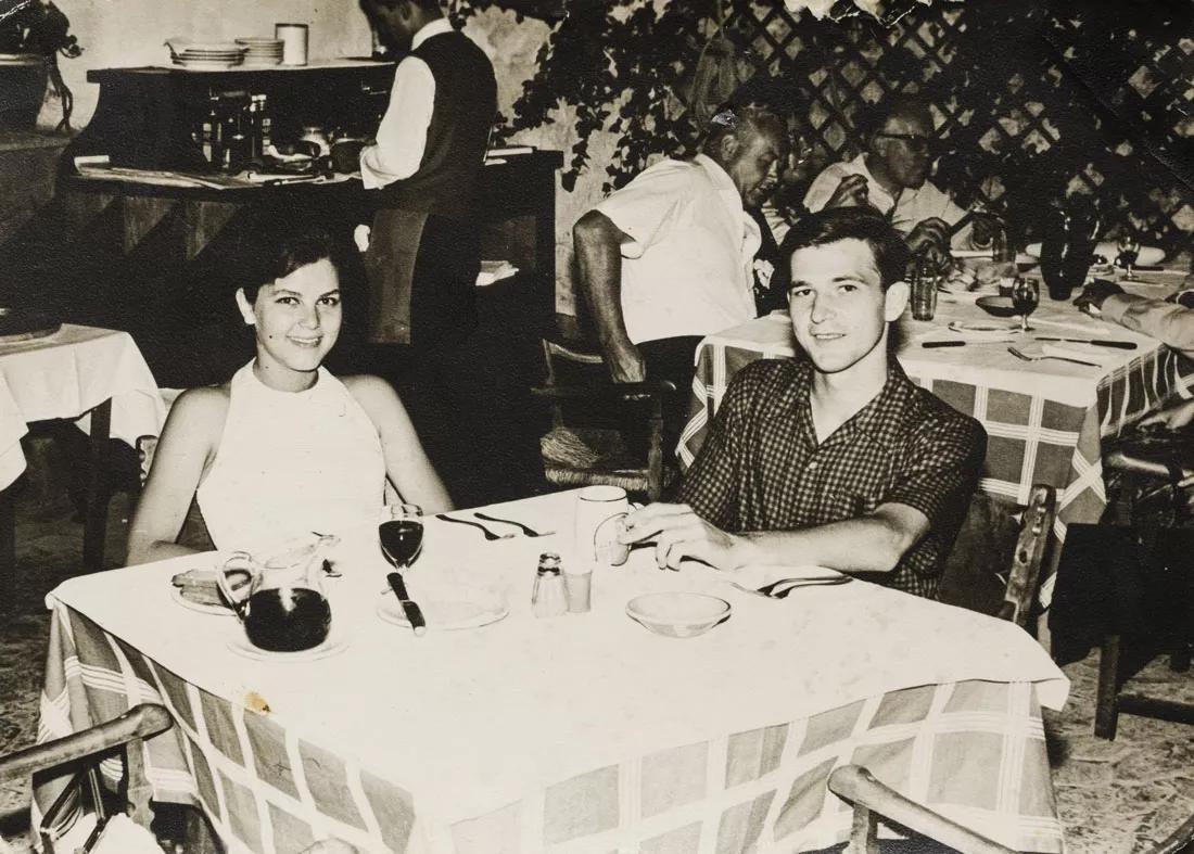Con Cristina Álvarez de Lorenzana, su primera esposa, un 24 de julio de 1964, un poco antes de la revolución sexual.