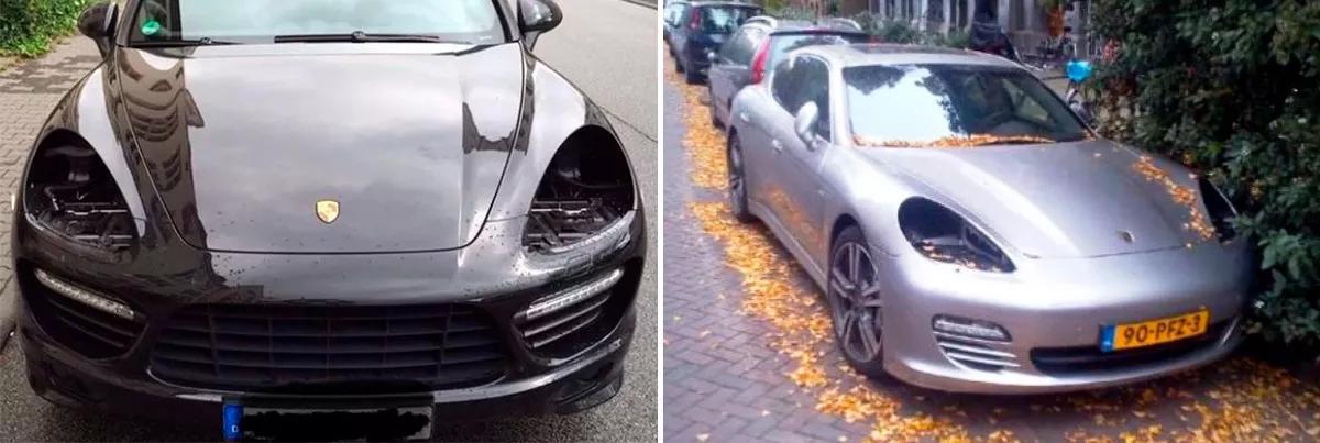 Roban faros de coches de lujo para cultivar marihuana con ellos