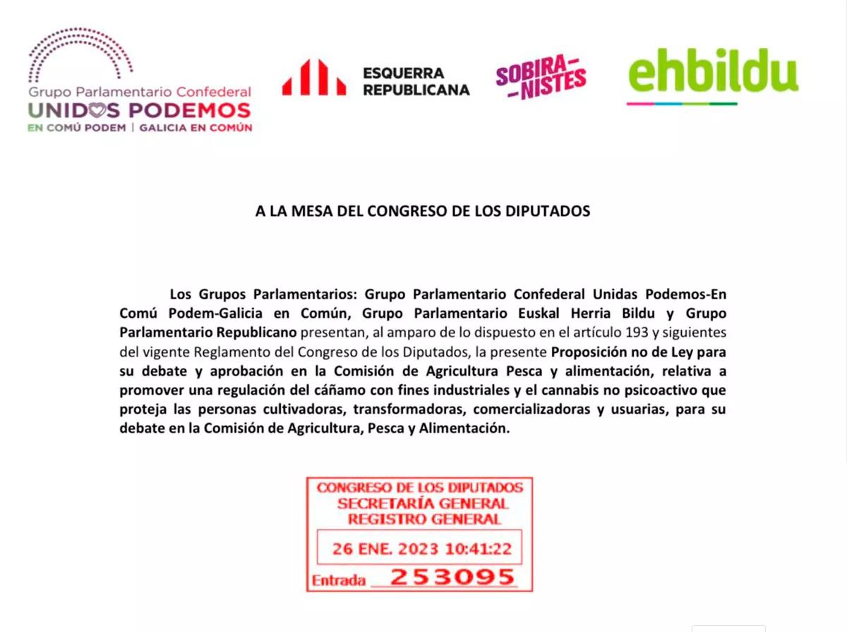 Podemos, ERC y Bildu piden la regulación del cáñamo industrial