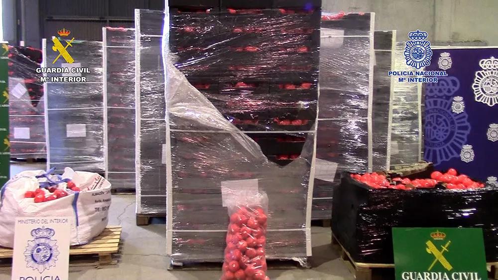Intervienen 22 toneladas de hachís ocultas dentro de tomates falsos